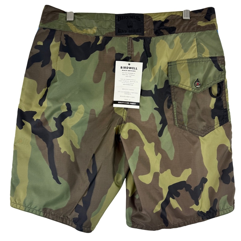 Birdwell Beach Britches Board Shorts Mens 34 Camo 311 LE Guerilla Surf Trunks